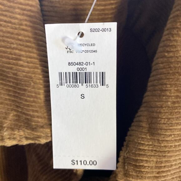 NWT Banana Republic Men’s Brown Corduroy Trucker Button Up Jacket Small - Picture 7 of 8